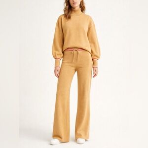 Like New Scotch & Soda Organic Cotton Tan Knit Coordinating Sweater Set size XS